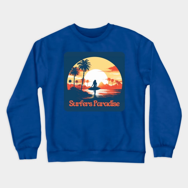 Surfers Paradise Crewneck Sweatshirt by baseCompass